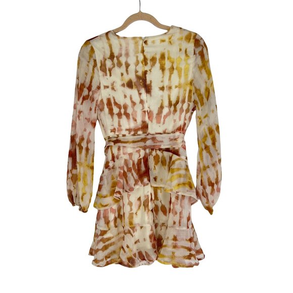 NWT LEITH Tan Faux Wrap Front Mini Dress V-Neck Size XS - Picture 3 of 9